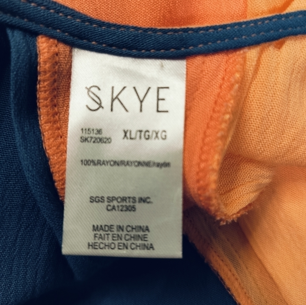 (1591) SKYE Emory Seashore Colorblocked Sleeveless Maxi Dress Size XL - Picture 10 of 13